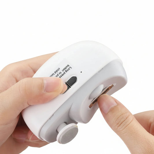 Electric Nail Clipper Grinding and Polishing with Light Automatic Nail Trimmer Rechargeable Nail Cutter Manicure for Baby Adult