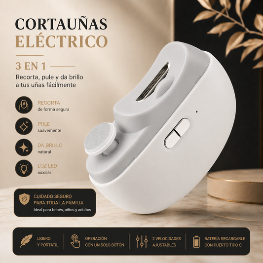 Cortauñas eléctrico 3 en 1